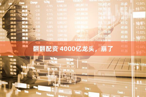 翻翻配资 4000亿龙头，崩了